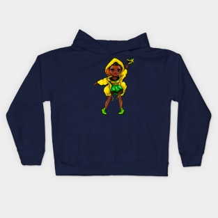 Jamaican girls women Jamaica Pride anime girl Chible Jamaica flag Kids Hoodie